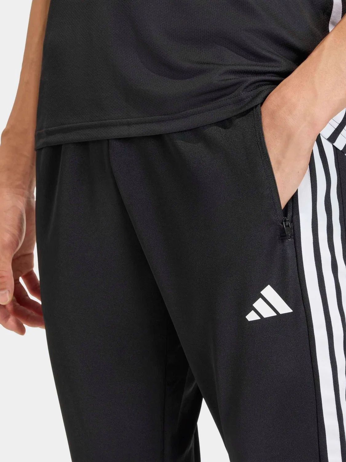 Джоггеры тренировочные All-Set 3-Stripes Knit adidas, черный — фото 4