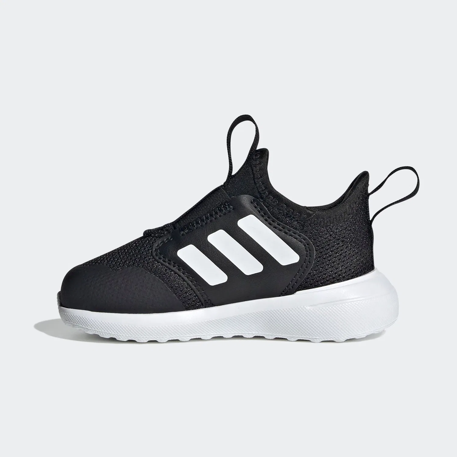 Детские слипоны-кроссовки Cloudfoam Adidas Sportswear, Core Black/Ftwr White/Core Black — фото 3