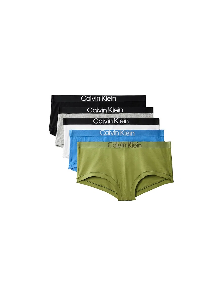Трусики Calvin Klein синего, темно-синего, оливкового и белого цветов