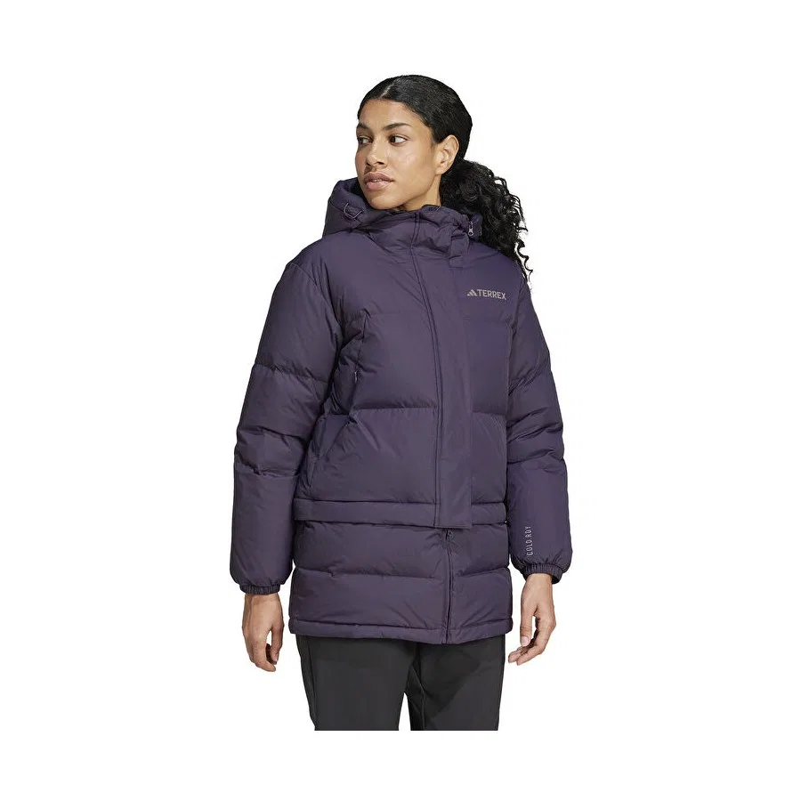 Женская куртка-пуховик с длинным рукавом Xpl W Goose Jkt adidas, Синий — фото 3
