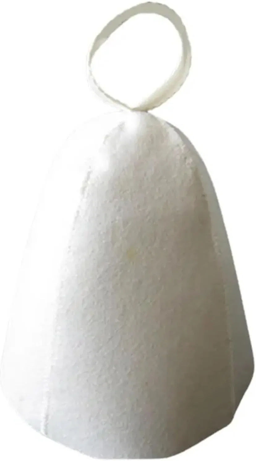 Шапочка для сауны войлочная, AHIOJEGX, White
