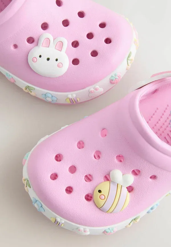 Мюли с вырезами Wide fit (g) fit - character clogs - mules Next, Pink, розовый — фото 4