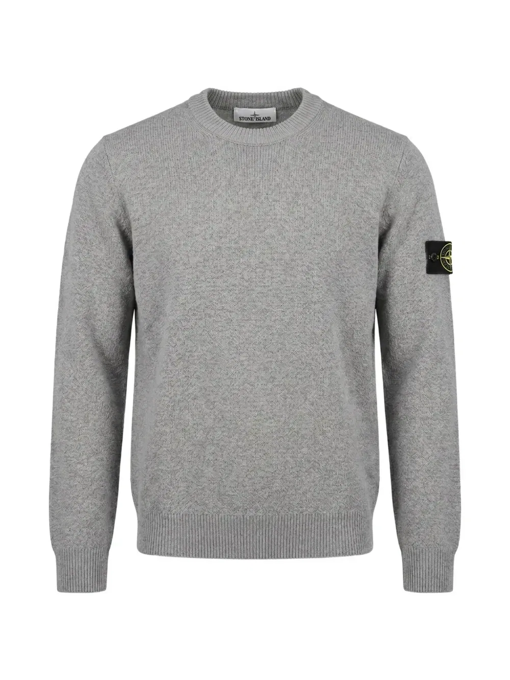 Шерстяной свитер с нашивкой-логотипом Stone Island, серый