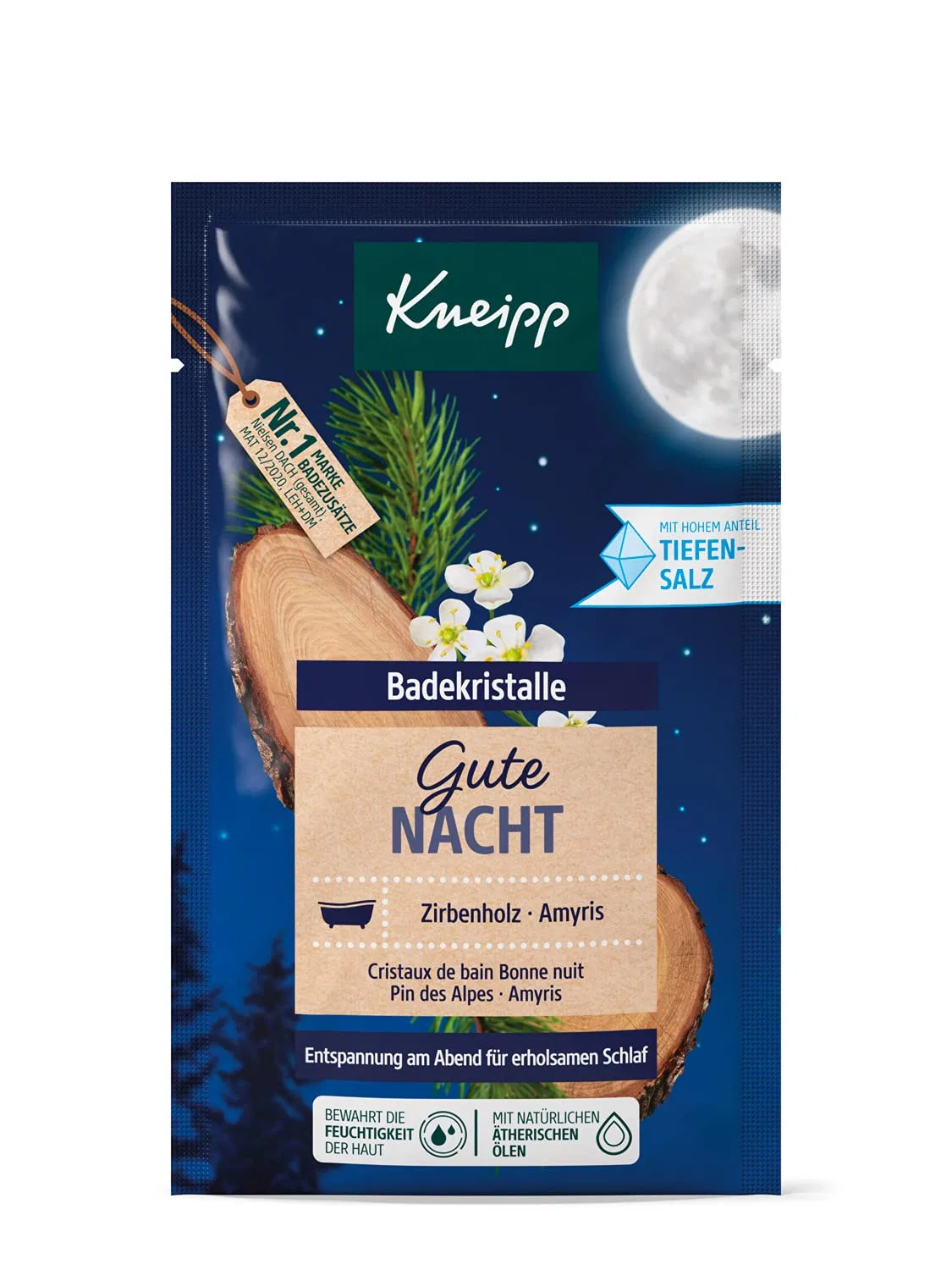 Соль для ванны Kneipp Bath Crystals Gute Nacht, 60 г, Blue
