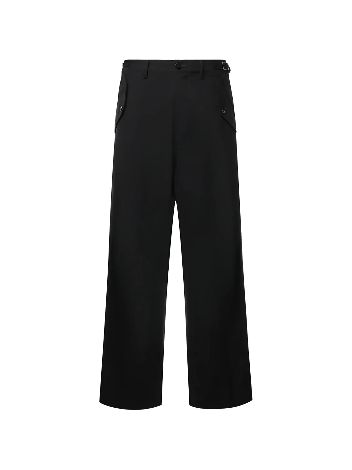 Брюки с пряжками из шерсти DSQUARED2, черный