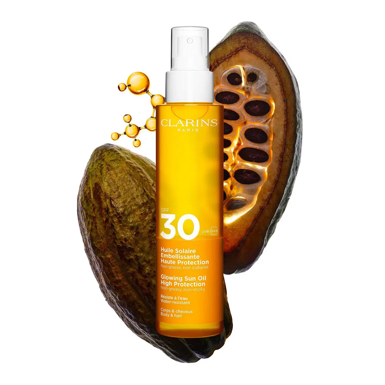 Масло для загара с высокой защитой SPF 30 CLARINS, 150 мл — фото 3