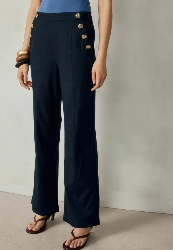 Брюки прямого кроя Trousers Next, Navy Blue, темно-синий