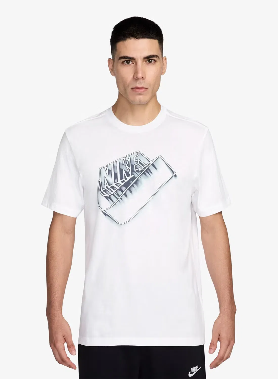 Футболка с принтом Nike NSW Standard Blur Futura, белый — фото 3