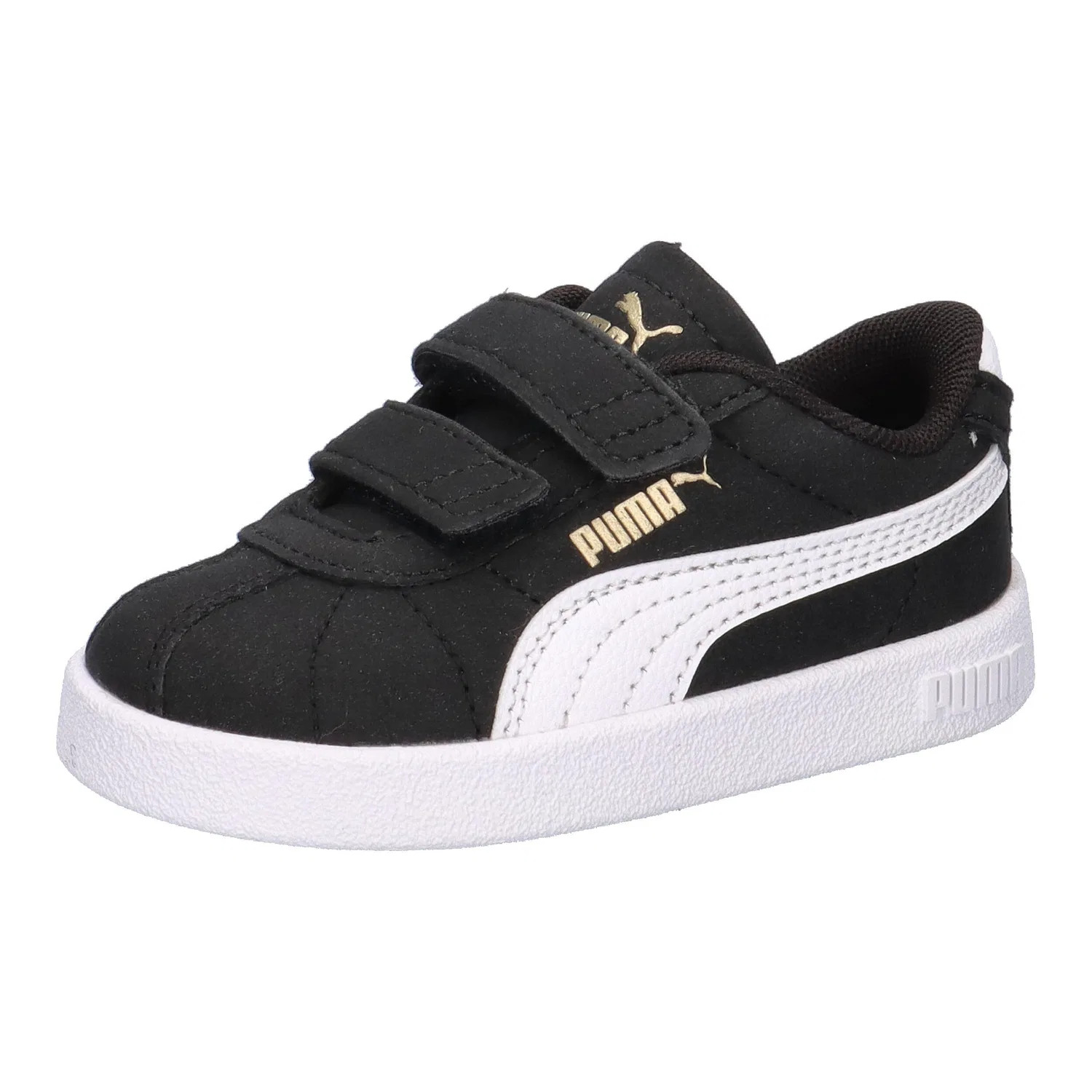 Детские кроссовки с замшевым верхом Club II V Inf Puma, Schwarz Weiss Gold