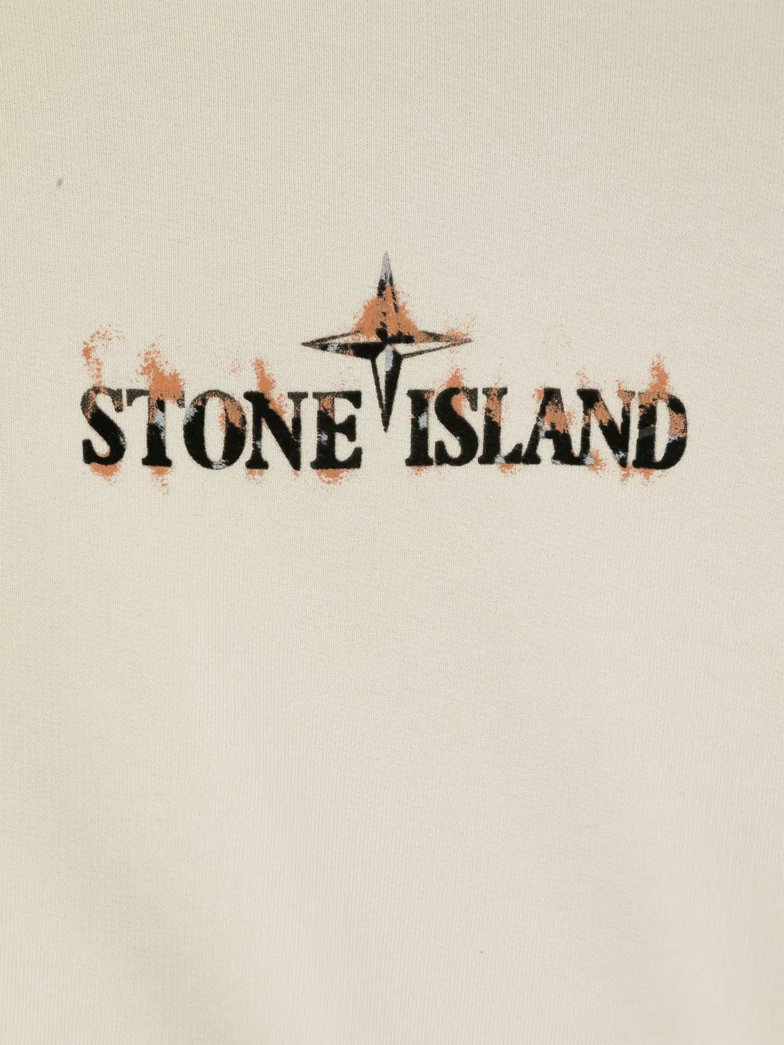Худи с логотипом из хлопка Stone Island, светло-серый — фото 2