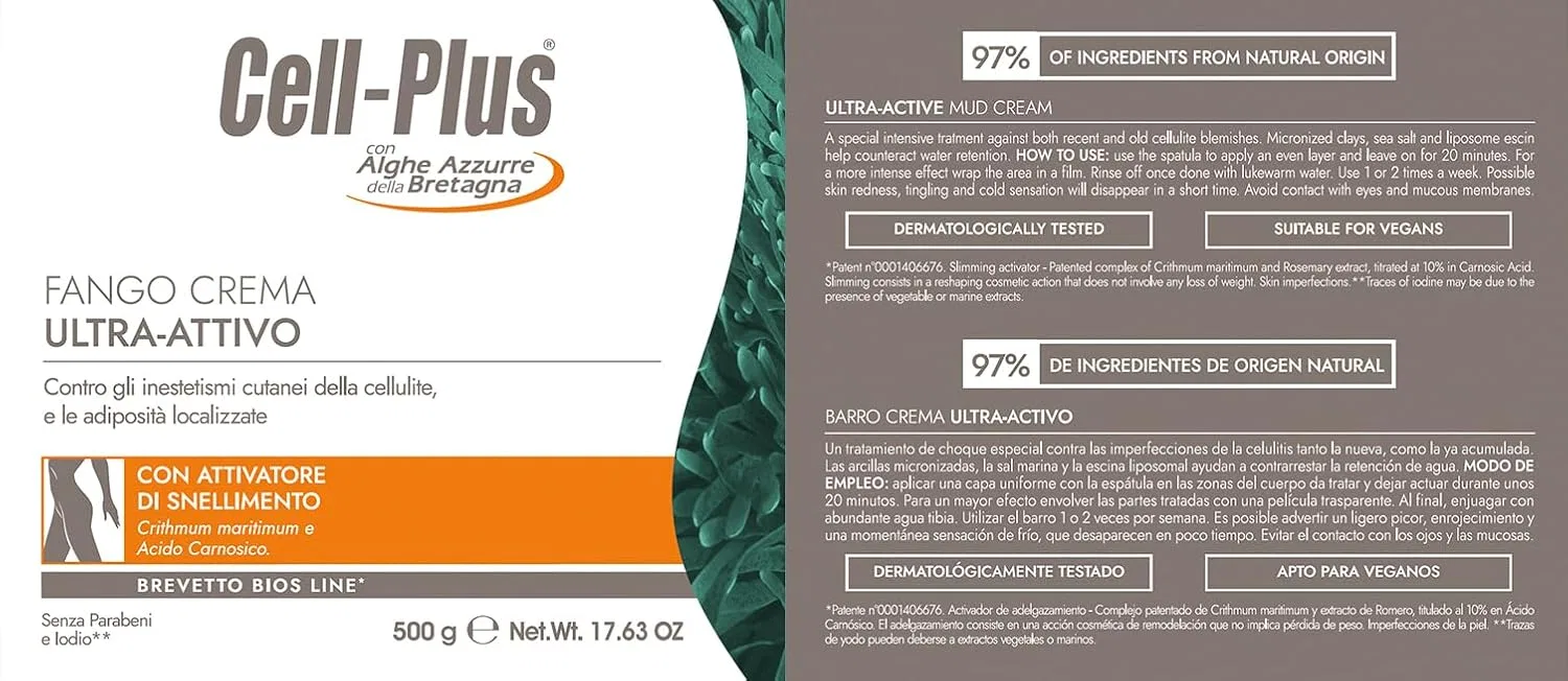 Антицеллюлитная грязевая маска-крем Bios Line, 500 г, Neutral — фото 2