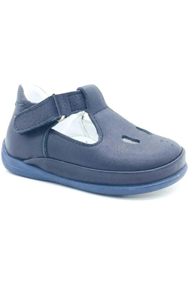Детские туфли для мальчиков с коротким каблуком Fasülye model men's first step shoes navy blue Nubebe, Navy Blue — фото 2