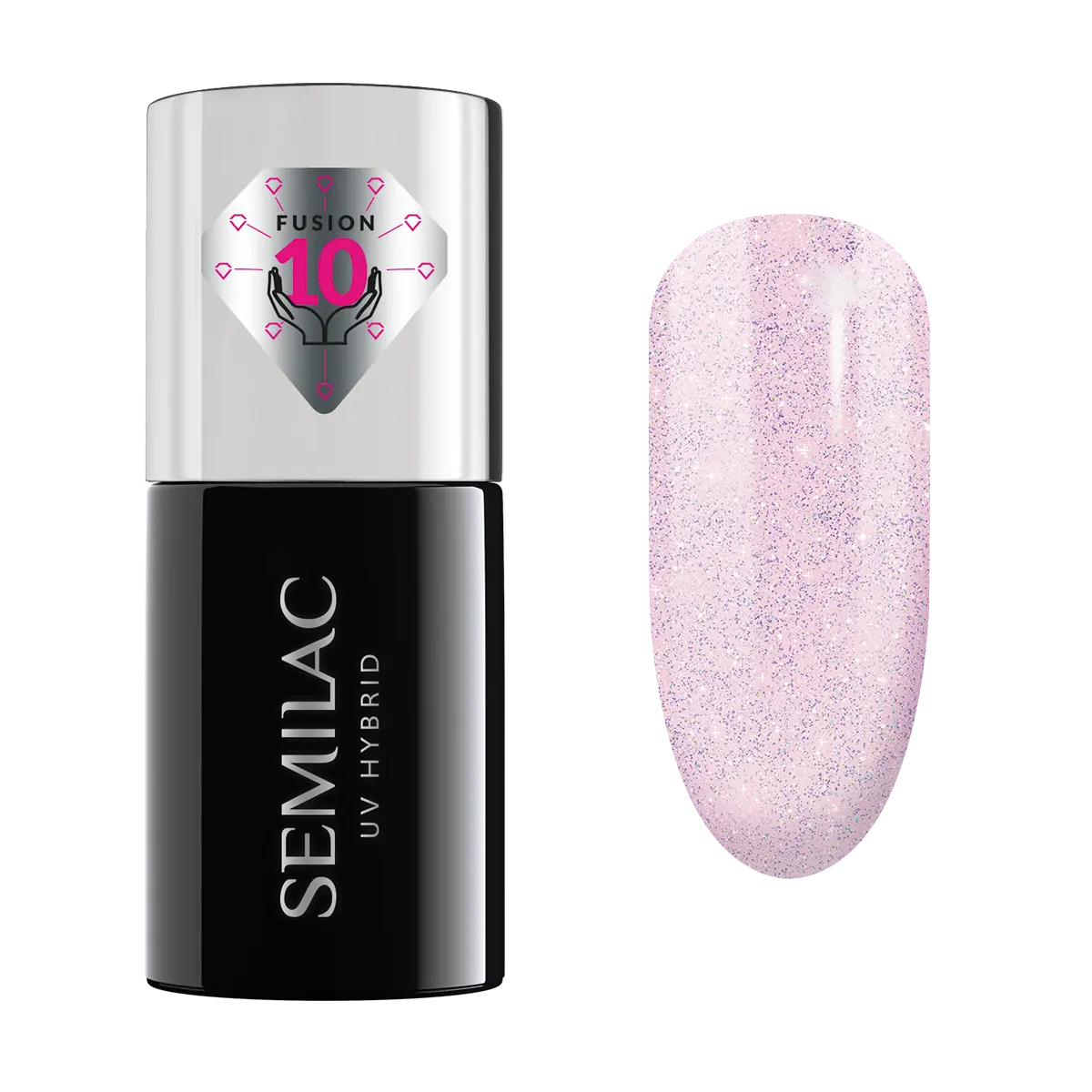 

Semilac Extend Care 5w1 гибридный лак для ногтей, 806 Glitter Delicate Pink