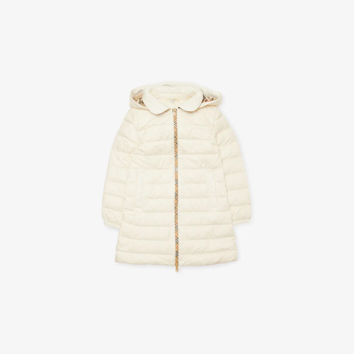 Длинная нейлоновая пуховая куртка для детей 4-14 лет Burberry