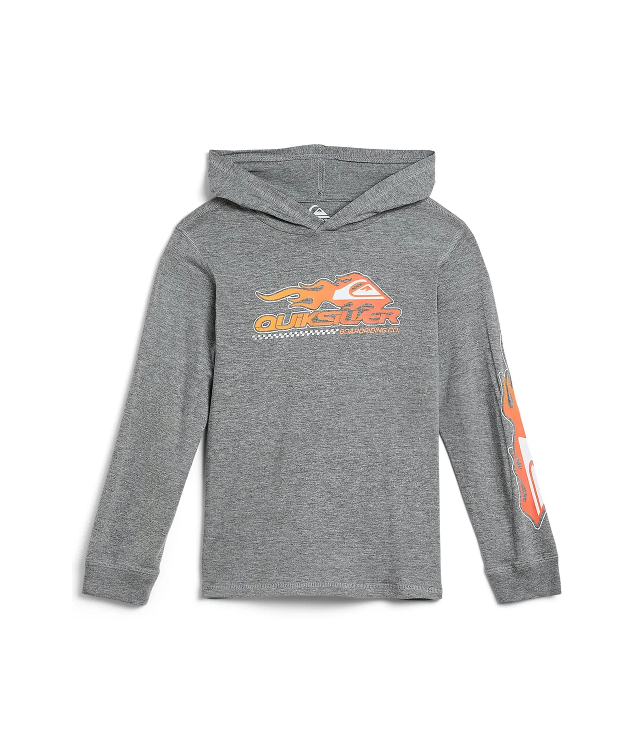Толстовка с длинными рукавами F1 Speed Hooded Long Sleeve (для детей постарше) Quiksilver Kids, Medium Gray Heather