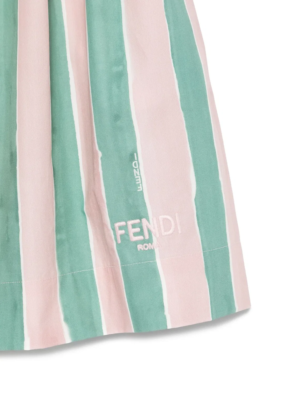Полосатая юбка с вышитым логотипом FENDI, розовый — фото 3
