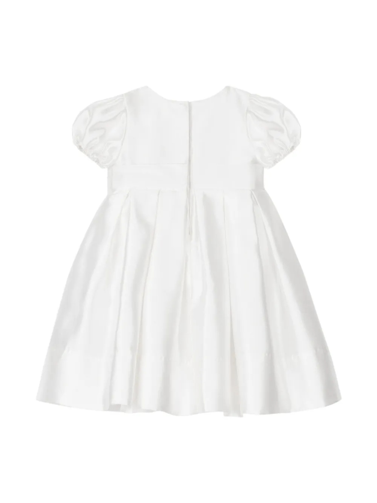 Комплект атласного платья Dolce & Gabbana Kids, белый — фото 3