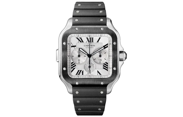 

Cartier Часы SANTOS DE с механическим механизмом, мужские, белый циферблат 43.3*51.3 мм, корпус из нержавеющей стали, ремешок из резины
