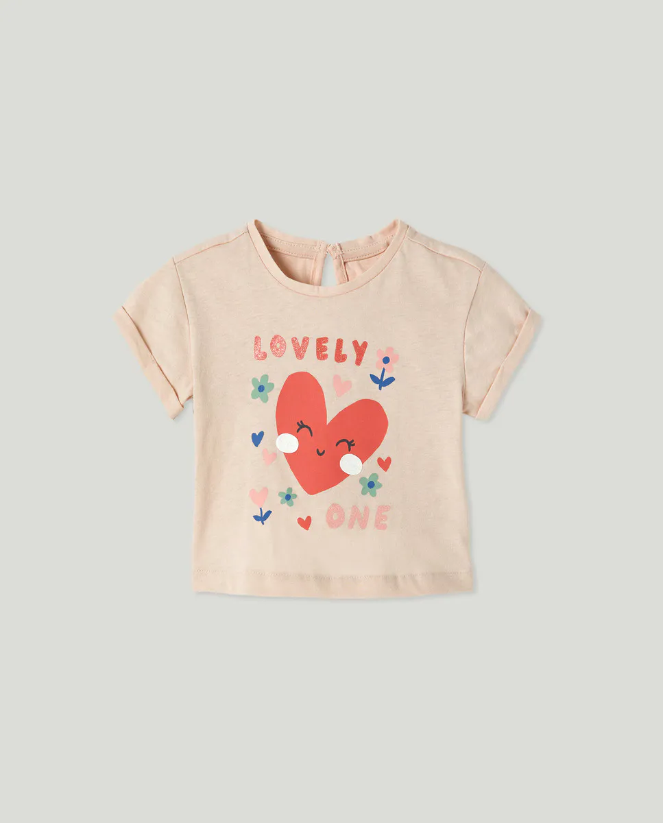 

Детская футболка с коротким рукавом для девочки Baby El Corte Inglés, цвет Rosa claro