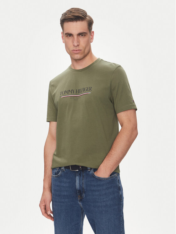 

Футболка обычного кроя Brand Love MW0MW40324 Tommy Hilfiger, зеленый