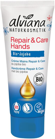 

Интенсивно питательный крем для рук с органическим маслом жожоба, 75 мл Alviana Repair&Care