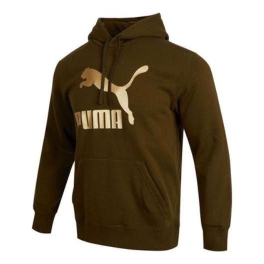 

Толстовка classics metallic regular fit hoodie 'brown' Puma, коричневый