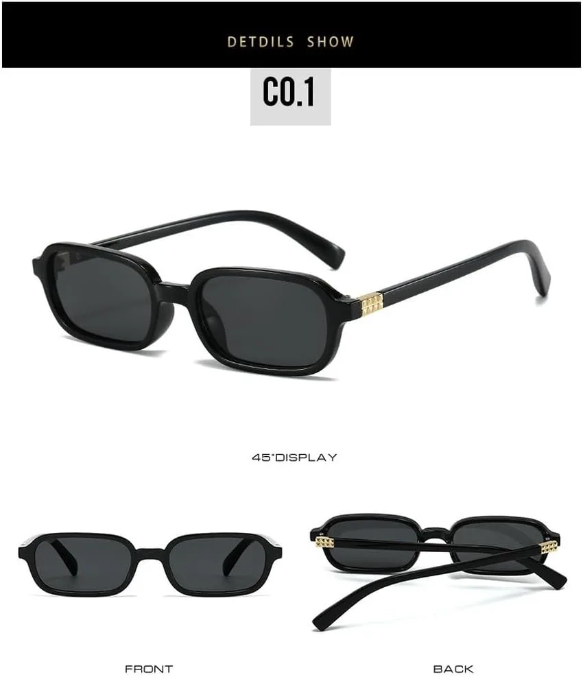 

Прямоугольные солнцезащитные очки для женщин в винтажном стиле с защитой от УФ-излучения UV400, модные панк-солнцезащитные очки для мужчин SKFGNX, Leopard Grey