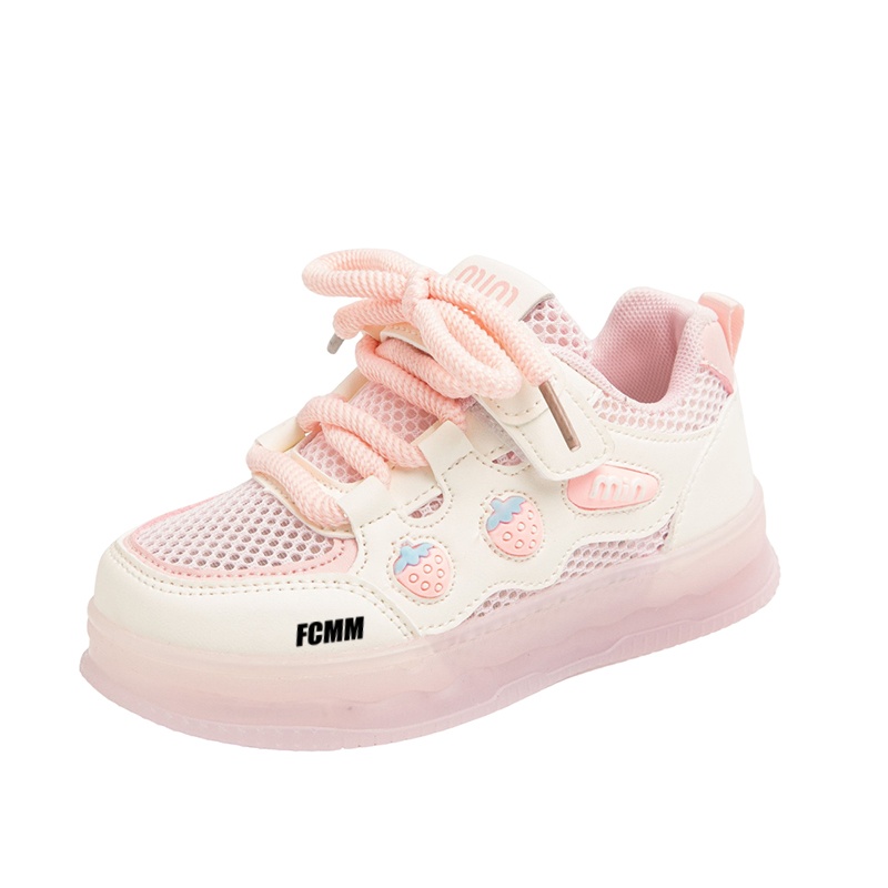 

Нескользящие, износостойкие, легкие, амортизирующие, дышащие, низкие повседневные кроссовки для детей FCMM, розовый