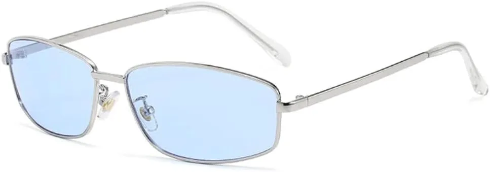 

Винтажные солнцезащитные очки для женщин, розовые градиентные линзы, стильные, роскошные, в металлической оправе, защита от УФ-излучения UV400 UUPTTPL, C4 Silver Blue