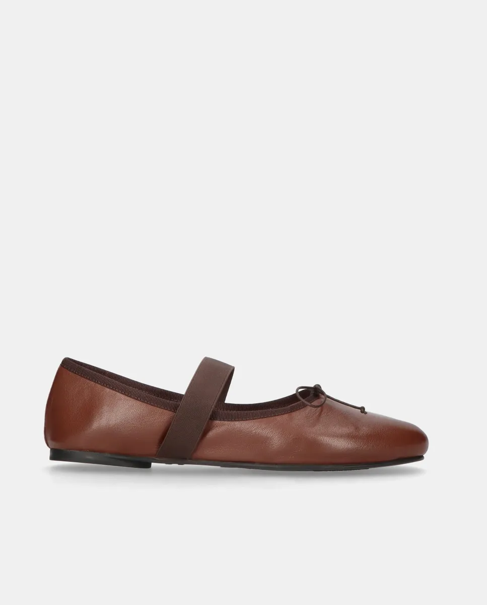 Женские балетки Lea в стиле sacchetto из мягкой кожи Pretty Ballerinas, темно-коричневый