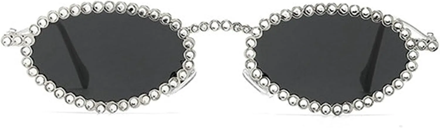 

Солнцезащитные очки Willochra Crystal Frame Luxury Shiny Diamond Sunglasses For Women Small Oval Rhinestone Sun Glasses Men Hip Hop Round Eyewear, Silver Black