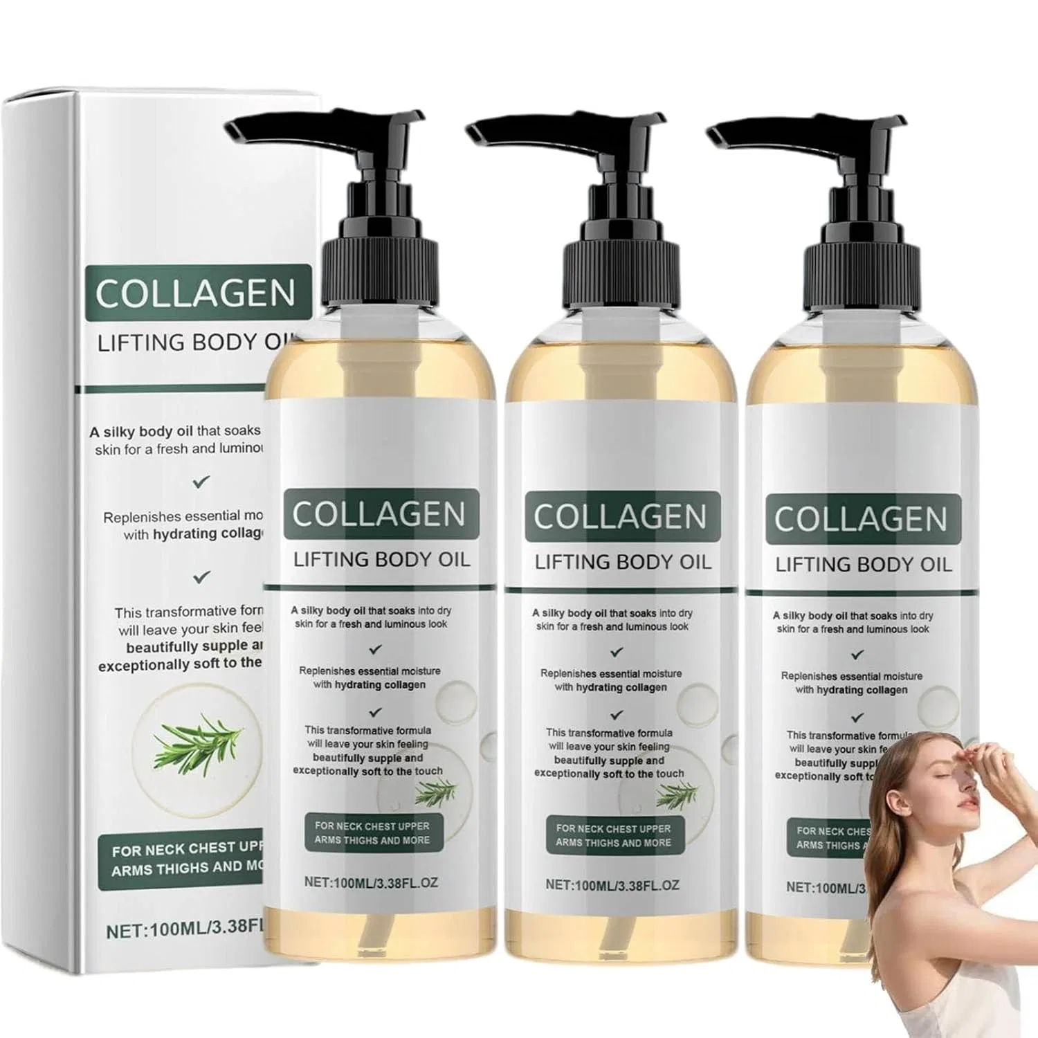 Коллагеновое масло для тела Divinvéra KOLLAGEN ANTI-FALTEN, 3 шт. Jioesskp, 3Pc