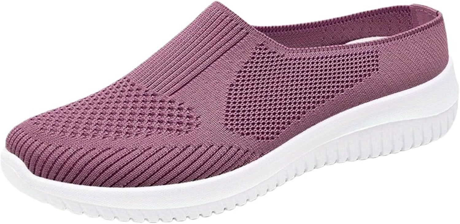 

Женские спортивные кроссовки для ходьбы, удобные обувь без шнурков, легкие, противоскользящие, кроссовки для бега, повседневные мягкие сетчатые кроссовки, дышащие повседневные кроссовки для работы медсестры Movnebyro, фиолетовый