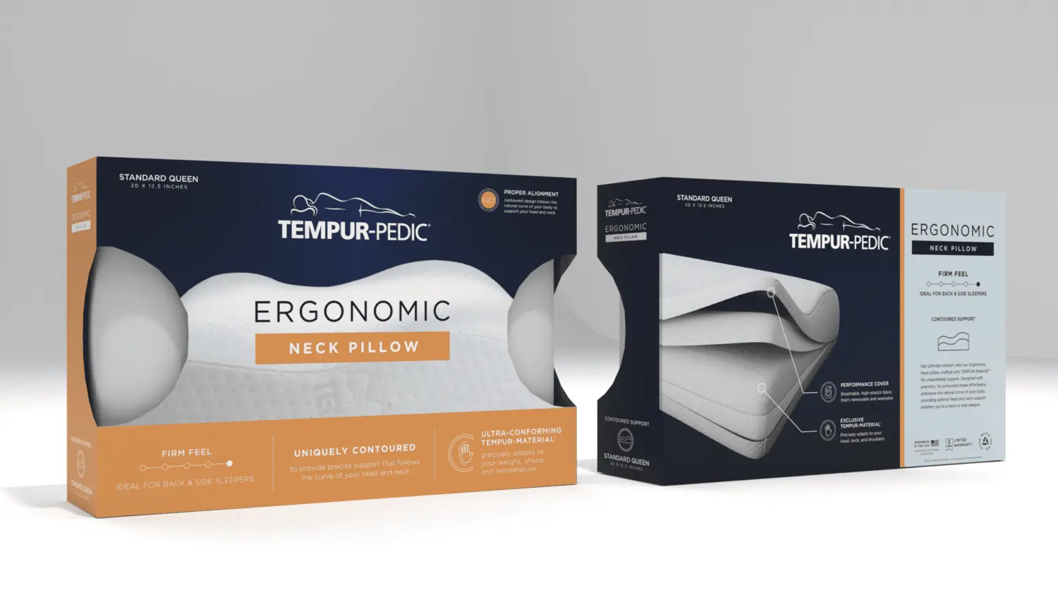 

Эргономичная подушка для шеи Tempur, белый