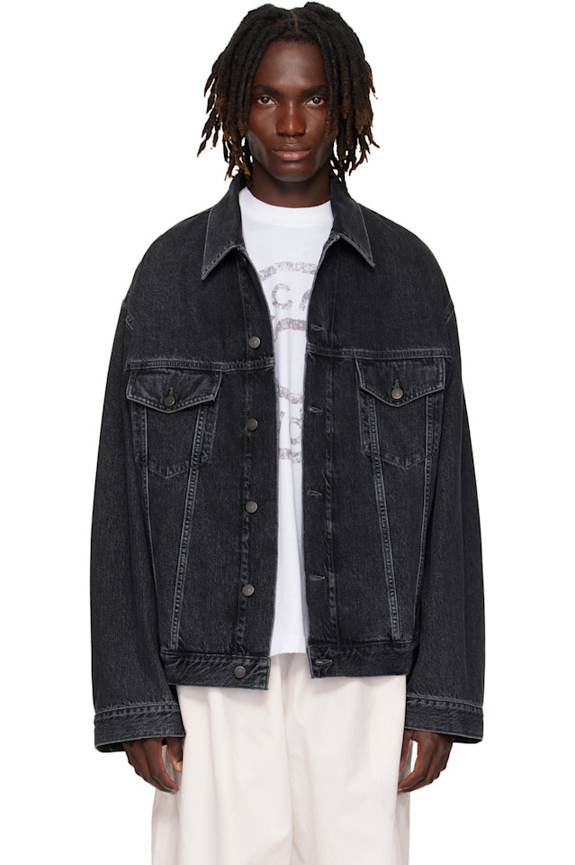 

Джинсовая куртка свободного кроя Acne Studios, черный