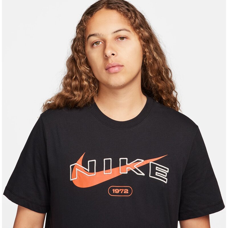 Shirt m nsw tee club ssnl hbr Nike, черный — фото 4