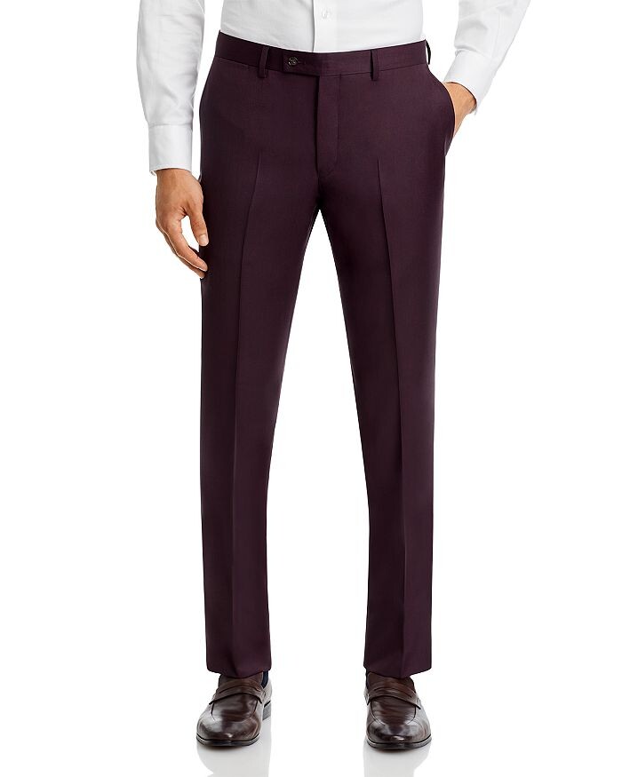 

Бордовые костюмные брюки из акульей кожи Robert Graham Modern Fit, красный