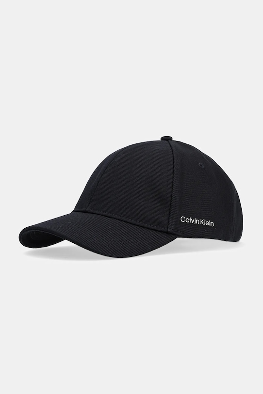 

Хлопковая кепка с козырьком Calvin Klein, черный