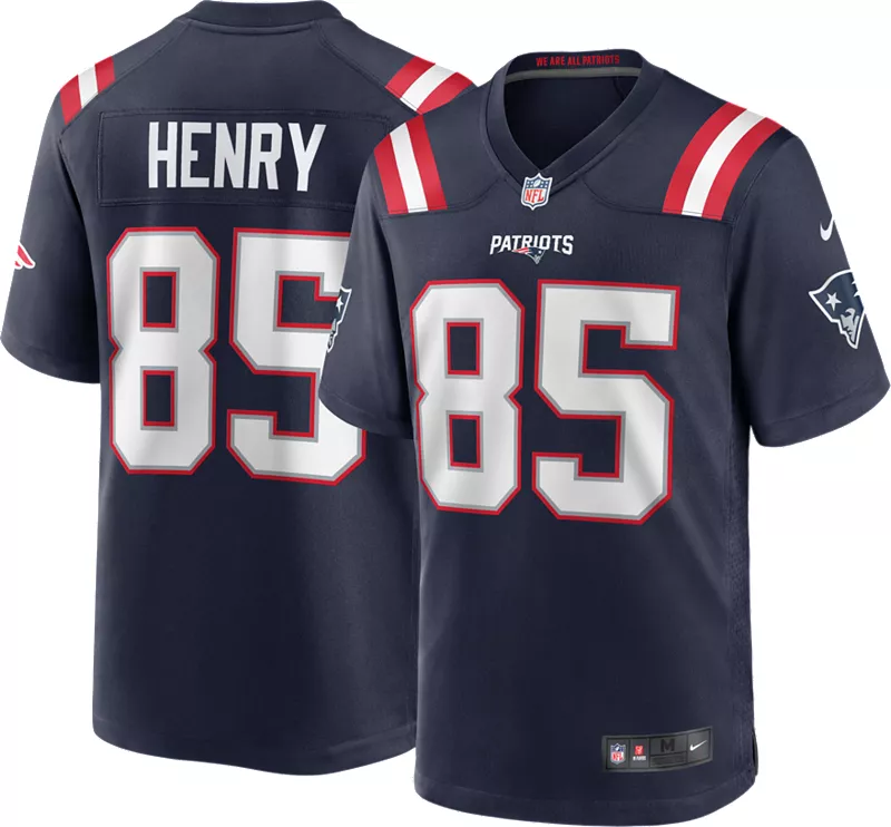 

Мужская футболка Nike New England Patriots Hunter Генри #85 темно-синего цвета