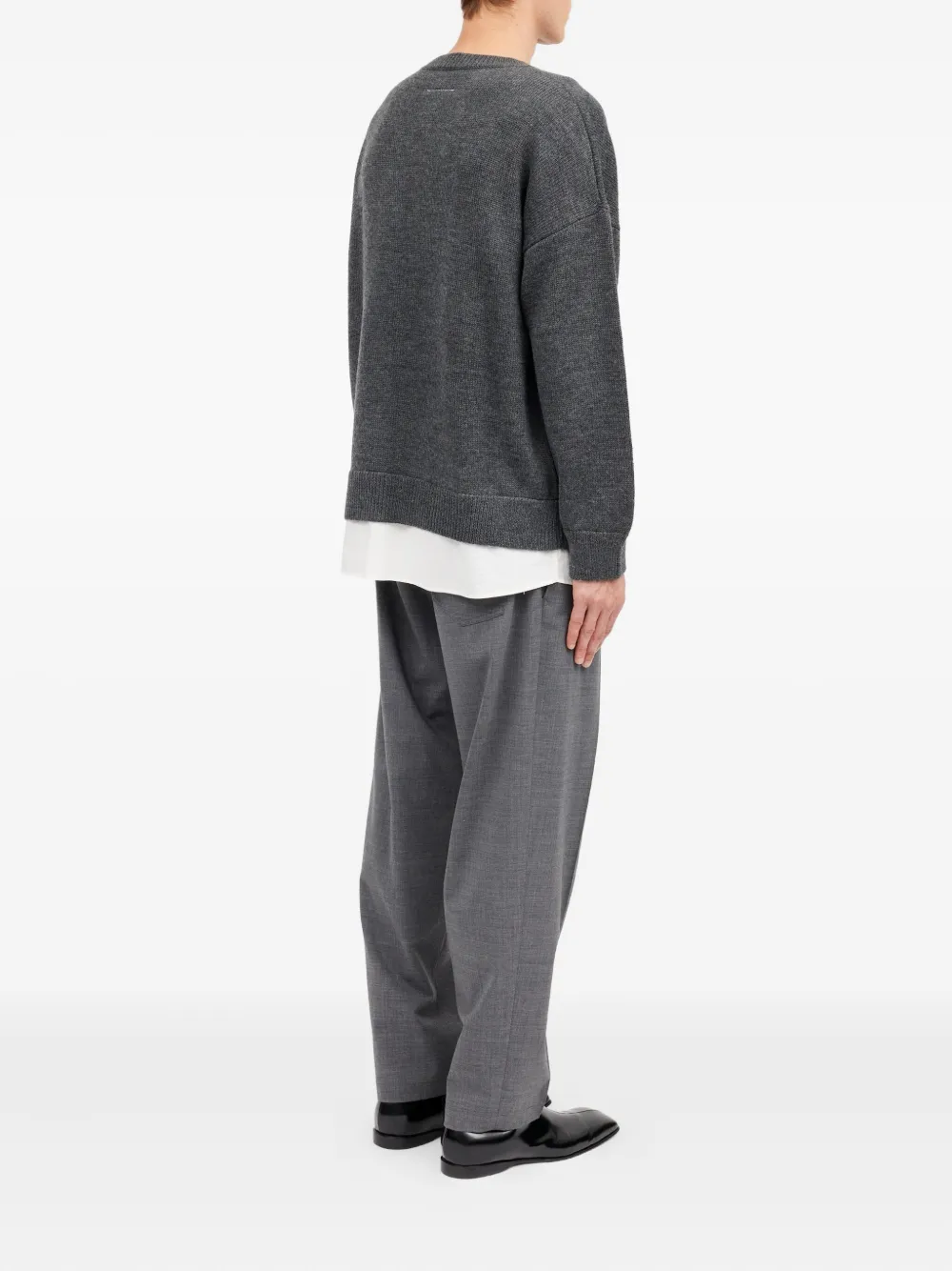 Свитшот с круглым вырезом Mm6 Maison Margiela, серый — фото 4