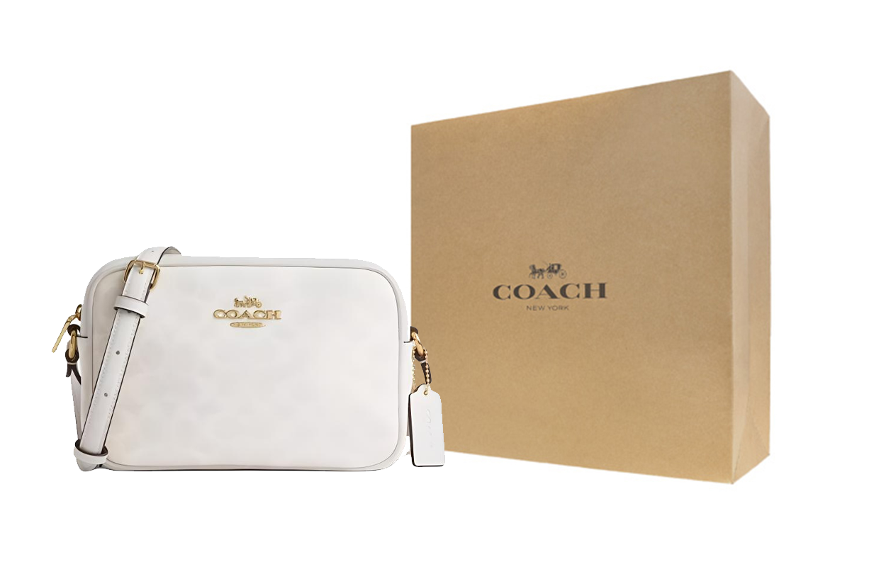 

COACH Сумка кроссбоди из джутовой ткани с покрытием