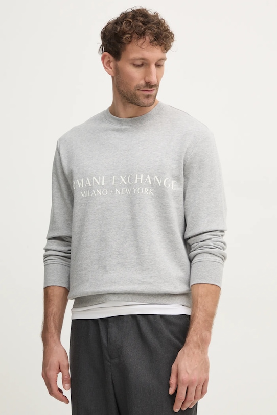 

Хлопковая толстовка Armani Exchange, серый