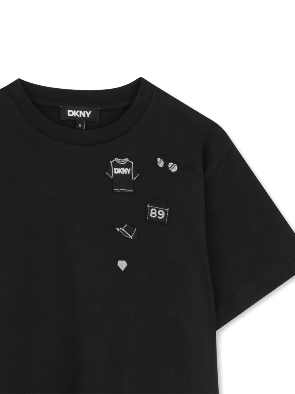 Платье-футболка с логотипом Dkny Kids, черный — фото 3