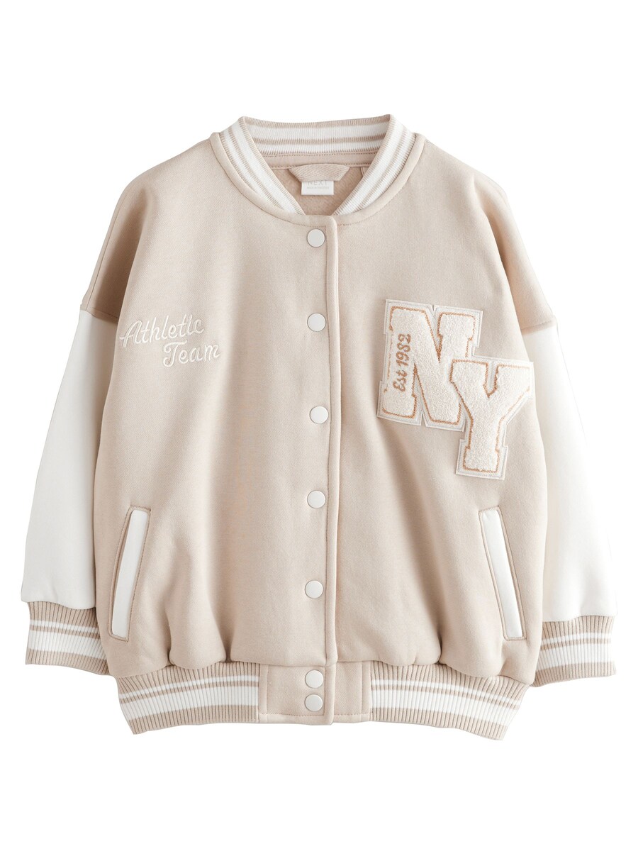 

Куртка межсезонная Next Bestickte Varsity, бежевый