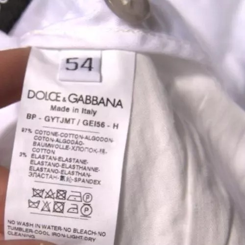 Белые хлопковые эластичные повседневные шорты-чиносы Dolce & Gabbana — фото 4