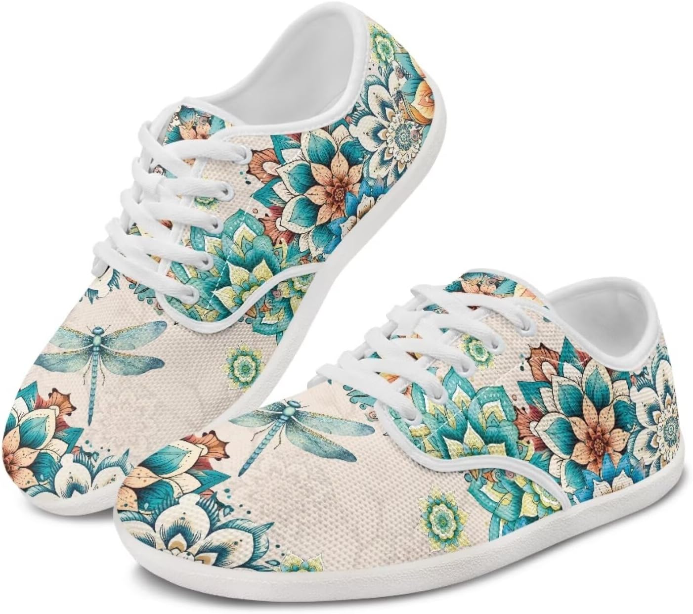 

Кроссовки chaqlin для мужчин и женщин, модные низкие спортивные кеды, удобные для тренировок, ходьбы, походов, с противоскользящей подошвой, Boho Dragonfly Floral