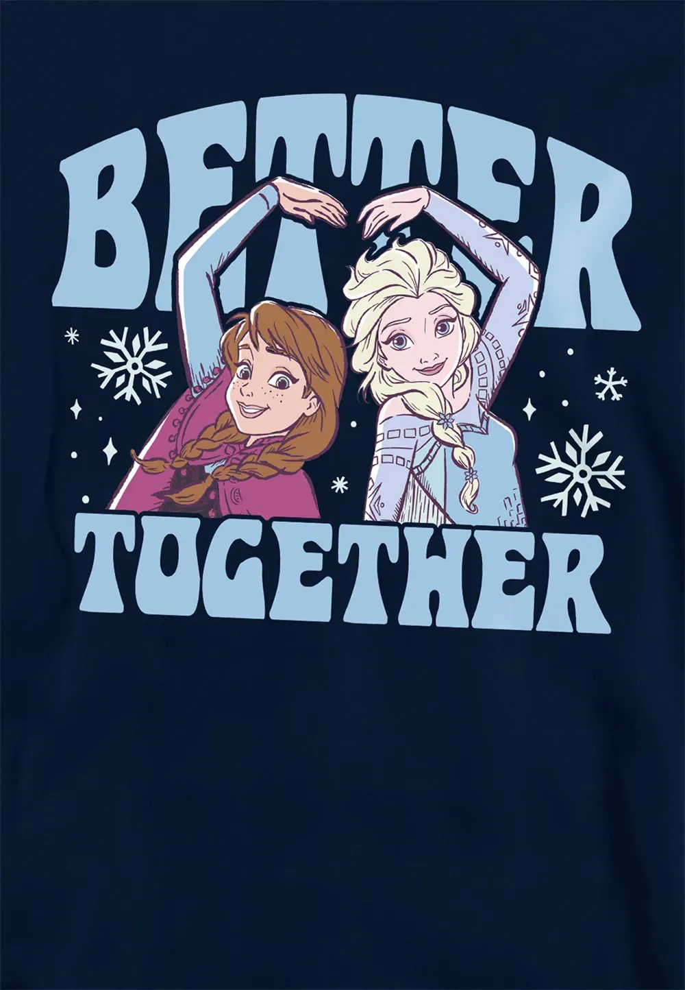 Детский худи Disney Elsa And Anna Better Together, темно-синий — фото 2