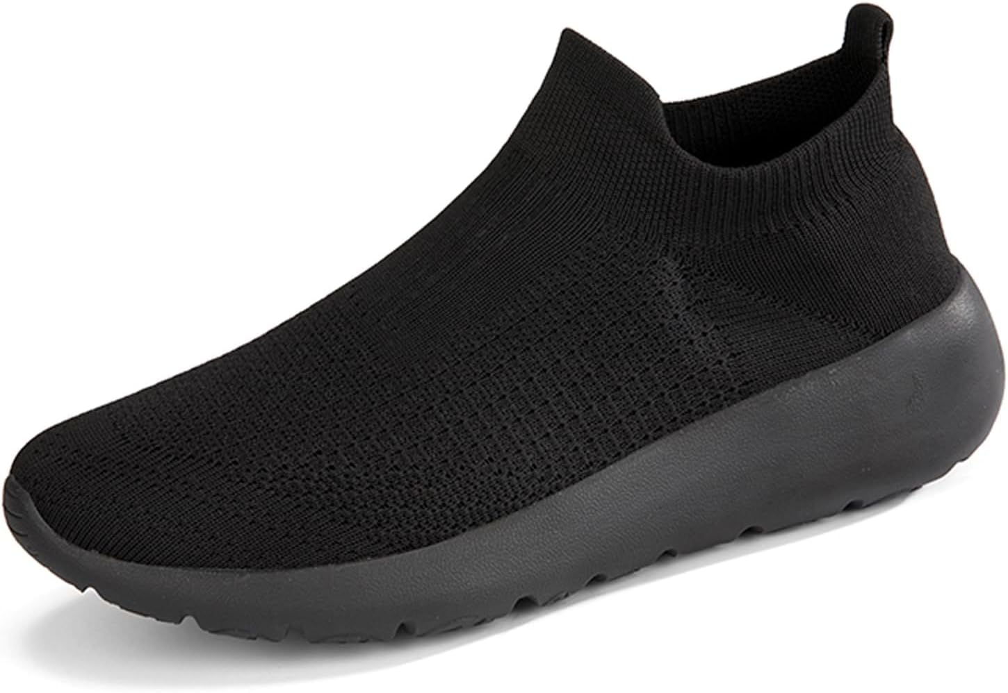 

Мужские дышащие вязаные слипоны для ходьбы, легкие и удобные кроссовки, повседневные модные лоферы на платформе Bwseobg, черный