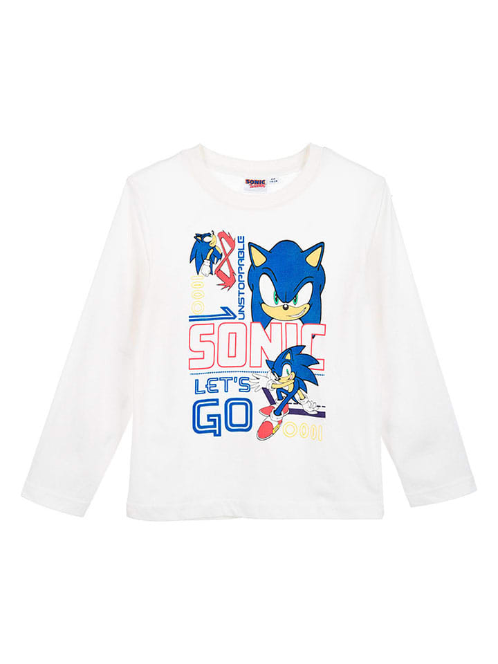 

Рубашка с длинным рукавом Sonic, белый/синий