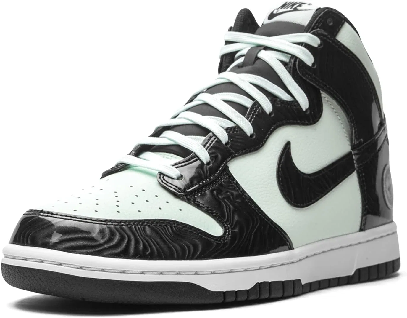 Мужские баскетбольные кроссовки Nike Dunk Hi Retro, Barely Green Black Barely Green White Black — фото 4